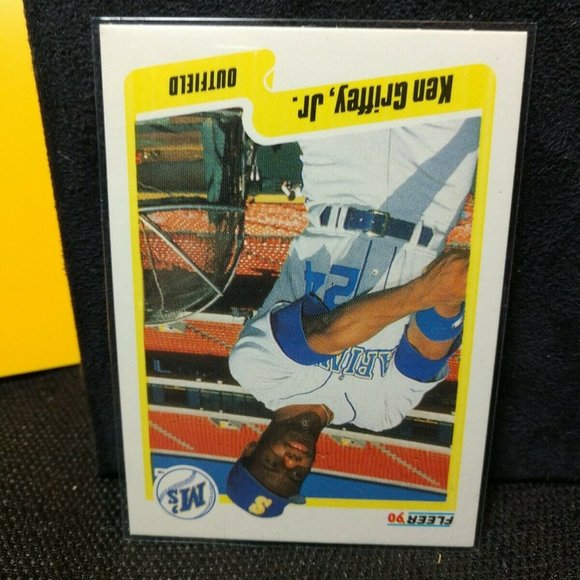 1990 Fleer Ken Griffey Jr #513 2nd Year Seattle Mariners Hall of Fame - Picture 8 of 9
